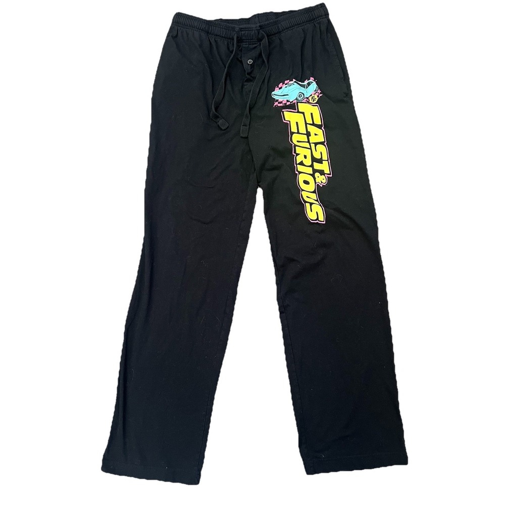 Fast & Furious Men's Medium Comfort Fit Soft Sleep Pants Pajamas Elastic Tie‎
